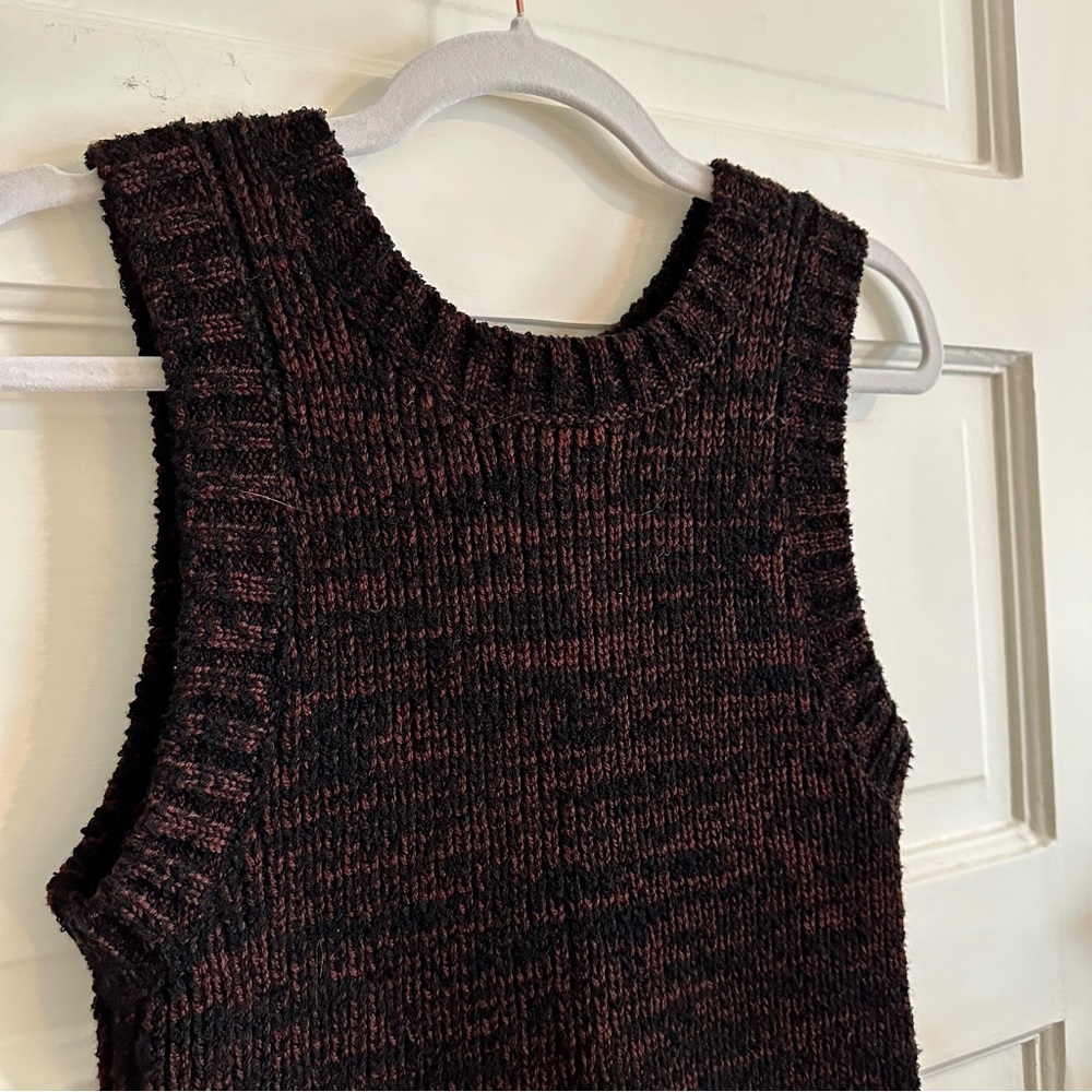 ATELIER DELPHINE Boucle Sweater Tank in Espresso, Sz M - Picture 12 of 14